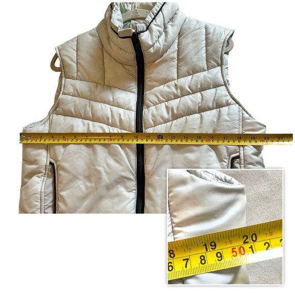 Vintage Altra Down Puffer Vest Womens M Boulder CO Pale Gray Sleeveless Jacket - Picture 7 of 9